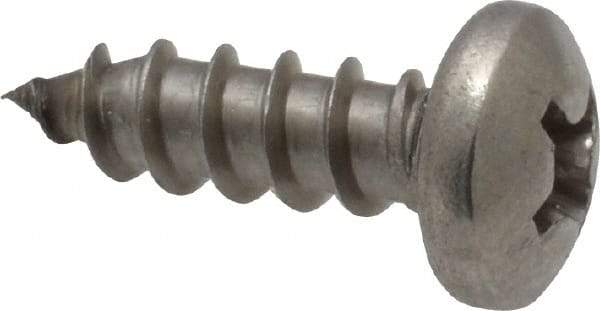 Value Collection - #8 Pan Head Phillips Sheet Metal Screw - Stainless Steel, 1/2" Length Under Head, Grade 18-8 - Industrial Tool & Supply
