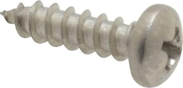 Value Collection - #8 Pan Head Phillips Sheet Metal Screw - Stainless Steel, 5/8" Length Under Head, Grade 18-8 - Industrial Tool & Supply