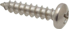 Value Collection - #8 Pan Head Phillips Sheet Metal Screw - Stainless Steel, 3/4" Length Under Head, Grade 18-8 - Industrial Tool & Supply