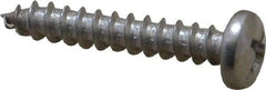 Value Collection - #8 Pan Head Phillips Sheet Metal Screw - Stainless Steel, 1" Length Under Head, Grade 18-8 - Industrial Tool & Supply