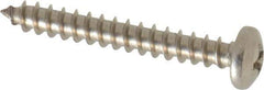 Value Collection - #8 Pan Head Phillips Sheet Metal Screw - Stainless Steel, 1-1/4" Length Under Head, Grade 18-8 - Industrial Tool & Supply