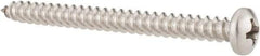 Value Collection - #8 Pan Head Phillips Sheet Metal Screw - Stainless Steel, 2" Length Under Head, Grade 18-8 - Industrial Tool & Supply