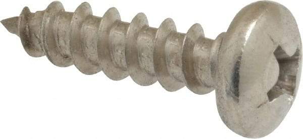 Value Collection - #10 Pan Head Phillips Sheet Metal Screw - Stainless Steel, 3/4" Length Under Head, Grade 18-8 - Industrial Tool & Supply