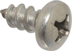 Value Collection - #12 Pan Head Phillips Sheet Metal Screw - Stainless Steel, 1/2" Length Under Head, Grade 18-8 - Industrial Tool & Supply