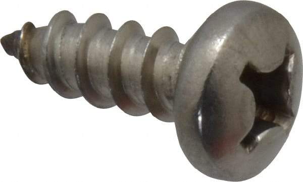 Value Collection - #12 Pan Head Phillips Sheet Metal Screw - Stainless Steel, 5/8" Length Under Head, Grade 18-8 - Industrial Tool & Supply
