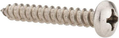 Value Collection - #12 Pan Head Phillips Sheet Metal Screw - Stainless Steel, 1-1/2" Length Under Head, Grade 18-8 - Industrial Tool & Supply