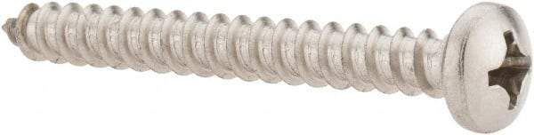 Value Collection - #12 Pan Head Phillips Sheet Metal Screw - Stainless Steel, 2" Length Under Head, Grade 18-8 - Industrial Tool & Supply