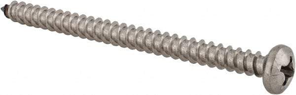 Value Collection - #12 Pan Head Phillips Sheet Metal Screw - Stainless Steel, 3" Length Under Head, Grade 18-8 - Industrial Tool & Supply