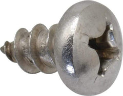 Value Collection - #14 Pan Head Phillips Sheet Metal Screw - Stainless Steel, 1/2" Length Under Head, Grade 18-8 - Industrial Tool & Supply