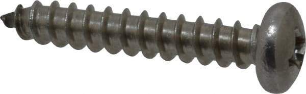 Value Collection - #14 Pan Head Phillips Sheet Metal Screw - Stainless Steel, 1-1/2" Length Under Head, Grade 18-8 - Industrial Tool & Supply