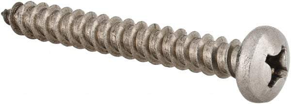 Value Collection - #14 Pan Head Phillips Sheet Metal Screw - Stainless Steel, 2" Length Under Head, Grade 18-8 - Industrial Tool & Supply