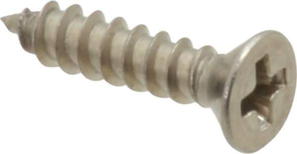 Value Collection - #4 Flat Head Phillips Sheet Metal Screw - Stainless Steel, 1/2" OAL, Grade 18-8 - Industrial Tool & Supply
