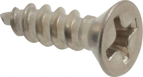 Value Collection - #6 Flat Head Phillips Sheet Metal Screw - Stainless Steel, 1/2" OAL, Grade 18-8 - Industrial Tool & Supply