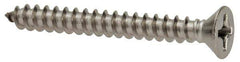 Value Collection - #6 Flat Head Phillips Sheet Metal Screw - Stainless Steel, 1-1/4" OAL, Grade 18-8 - Industrial Tool & Supply