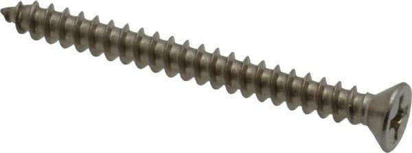 Value Collection - #6 Flat Head Phillips Sheet Metal Screw - Stainless Steel, 1-1/2" OAL, Grade 18-8 - Industrial Tool & Supply