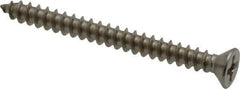Value Collection - #6 Flat Head Phillips Sheet Metal Screw - Stainless Steel, 1-1/2" OAL, Grade 18-8 - Industrial Tool & Supply