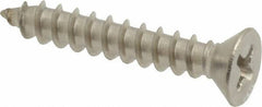 Value Collection - #8 Flat Head Phillips Sheet Metal Screw - Stainless Steel, 1" OAL, Grade 18-8 - Industrial Tool & Supply