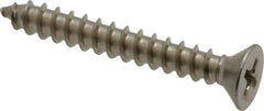 Value Collection - #8 Flat Head Phillips Sheet Metal Screw - Stainless Steel, 1-1/4" OAL, Grade 18-8 - Industrial Tool & Supply