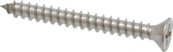 Value Collection - #8 Flat Head Phillips Sheet Metal Screw - Stainless Steel, 1-1/2" OAL, Grade 18-8 - Industrial Tool & Supply