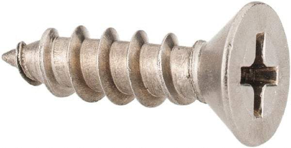 Value Collection - #10 Flat Head Phillips Sheet Metal Screw - Stainless Steel, 3/4" OAL, Grade 18-8 - Industrial Tool & Supply