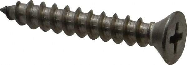 Value Collection - #10 Flat Head Phillips Sheet Metal Screw - Stainless Steel, 1-1/4" OAL, Grade 18-8 - Industrial Tool & Supply