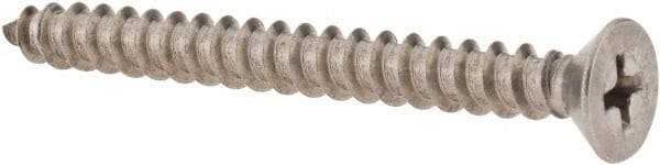 Value Collection - #10 Flat Head Phillips Sheet Metal Screw - Stainless Steel, 2" OAL, Grade 18-8 - Industrial Tool & Supply