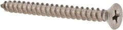 Value Collection - #10 Flat Head Phillips Sheet Metal Screw - Stainless Steel, 2" OAL, Grade 18-8 - Industrial Tool & Supply