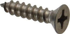 Value Collection - #12 Flat Head Phillips Sheet Metal Screw - Stainless Steel, 1" OAL, Grade 18-8 - Industrial Tool & Supply