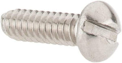 Value Collection - #4-40 UNC, 3/8" Length Under Head Slotted Drive Machine Screw - Round Head, Grade 18-8 Stainless Steel, Uncoated, Without Washer - Industrial Tool & Supply