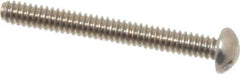 Value Collection - #4-40 UNC, 1" Length Under Head Slotted Drive Machine Screw - Round Head, Grade 18-8 Stainless Steel, Uncoated, Without Washer - Industrial Tool & Supply
