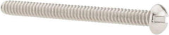 Value Collection - #6-32 UNC, 1-1/2" Length Under Head Slotted Drive Machine Screw - Round Head, Grade 18-8 Stainless Steel, Uncoated, Without Washer - Industrial Tool & Supply