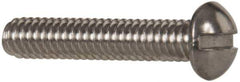 Value Collection - #8-32 UNC, 7/8" Length Under Head Slotted Drive Machine Screw - Round Head, Grade 18-8 Stainless Steel, Uncoated, Without Washer - Industrial Tool & Supply