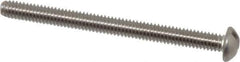 Value Collection - #8-32 UNC, 2" Length Under Head Slotted Drive Machine Screw - Round Head, Grade 18-8 Stainless Steel, Uncoated, Without Washer - Industrial Tool & Supply