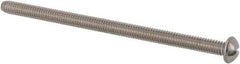 Value Collection - #8-32 UNC, 3" Length Under Head Slotted Drive Machine Screw - Round Head, Grade 18-8 Stainless Steel, Uncoated, Without Washer - Industrial Tool & Supply
