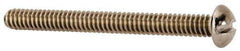 Value Collection - #10-24 UNC, 2" Length Under Head Slotted Drive Machine Screw - Round Head, Grade 18-8 Stainless Steel, Uncoated, Without Washer - Industrial Tool & Supply
