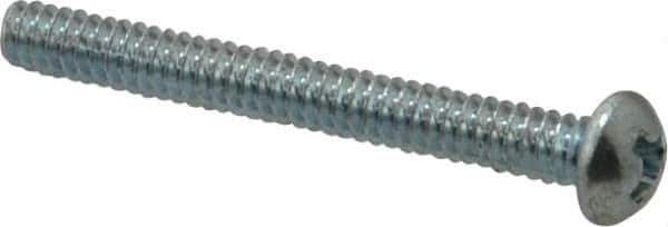 Value Collection - #10-32 UNF, 1" Length Under Head Slotted Drive Machine Screw - Round Head, Grade 18-8 Stainless Steel, Uncoated, Without Washer - Industrial Tool & Supply
