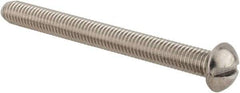 Value Collection - #10-32 UNF, 2" Length Under Head Slotted Drive Machine Screw - Round Head, Grade 18-8 Stainless Steel, Uncoated, Without Washer - Industrial Tool & Supply