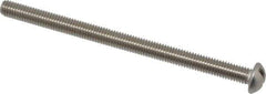 Value Collection - #10-32 UNF, 3" Length Under Head Slotted Drive Machine Screw - Round Head, Grade 18-8 Stainless Steel, Uncoated, Without Washer - Industrial Tool & Supply