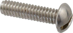 Value Collection - 1/4-20 UNC, 1" Length Under Head Slotted Drive Machine Screw - Round Head, Grade 18-8 Stainless Steel, Uncoated, Without Washer - Industrial Tool & Supply
