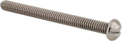 Value Collection - 1/4-20 UNC, 3" Length Under Head Slotted Drive Machine Screw - Round Head, Grade 18-8 Stainless Steel, Uncoated, Without Washer - Industrial Tool & Supply