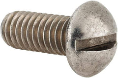 Value Collection - 5/16-18 UNC, 3/4" Length Under Head Slotted Drive Machine Screw - Round Head, Grade 18-8 Stainless Steel, Uncoated, Without Washer - Industrial Tool & Supply