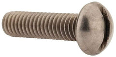 Value Collection - 5/16-18 UNC, 1-1/4" Length Under Head Slotted Drive Machine Screw - Round Head, Grade 18-8 Stainless Steel, Uncoated, Without Washer - Industrial Tool & Supply