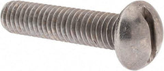 Value Collection - 5/16-18 UNC, 1-1/2" Length Under Head Slotted Drive Machine Screw - Round Head, Grade 18-8 Stainless Steel, Uncoated, Without Washer - Industrial Tool & Supply