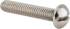 Value Collection - 5/16-18 UNC, 1-3/4" Length Under Head Slotted Drive Machine Screw - Round Head, Grade 18-8 Stainless Steel, Uncoated, Without Washer - Industrial Tool & Supply