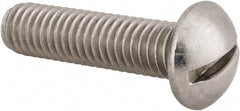 Value Collection - 3/8-16 UNC, 1-1/2" Length Under Head Slotted Drive Machine Screw - Round Head, Grade 18-8 Stainless Steel, Uncoated, Without Washer - Industrial Tool & Supply