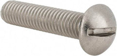 Value Collection - 3/8-16 UNC, 1-3/4" Length Under Head Slotted Drive Machine Screw - Round Head, Grade 18-8 Stainless Steel, Uncoated, Without Washer - Industrial Tool & Supply