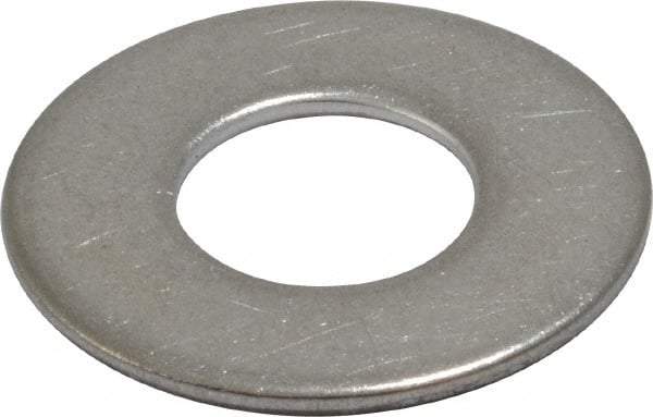 Value Collection - 1/2" Screw, Grade 18-8 Stainless Steel Standard Flat Washer - 17/32" ID x 1-1/16" OD, 0.095" Thick - Industrial Tool & Supply