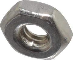 Value Collection - #2-56 UNC Stainless Steel Right Hand Machine Screw Hex Nut - 3/16" Across Flats, 1/16" High, Uncoated - Industrial Tool & Supply