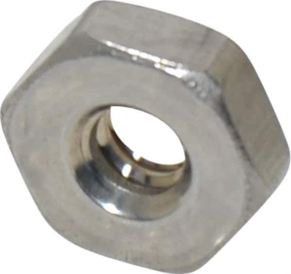 Value Collection - #6-32 UNC Stainless Steel Right Hand Machine Screw Hex Nut - 5/16" Across Flats, 7/64" High, Uncoated - Industrial Tool & Supply