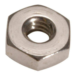 Made in USA - #4-40 UN Steel Right Hand Machine Screw Hex Nut - 1/4" Across Flats, 0.098" High, Cadmium-Plated Finish - Industrial Tool & Supply